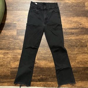 Mother denim black ankle cropped jean